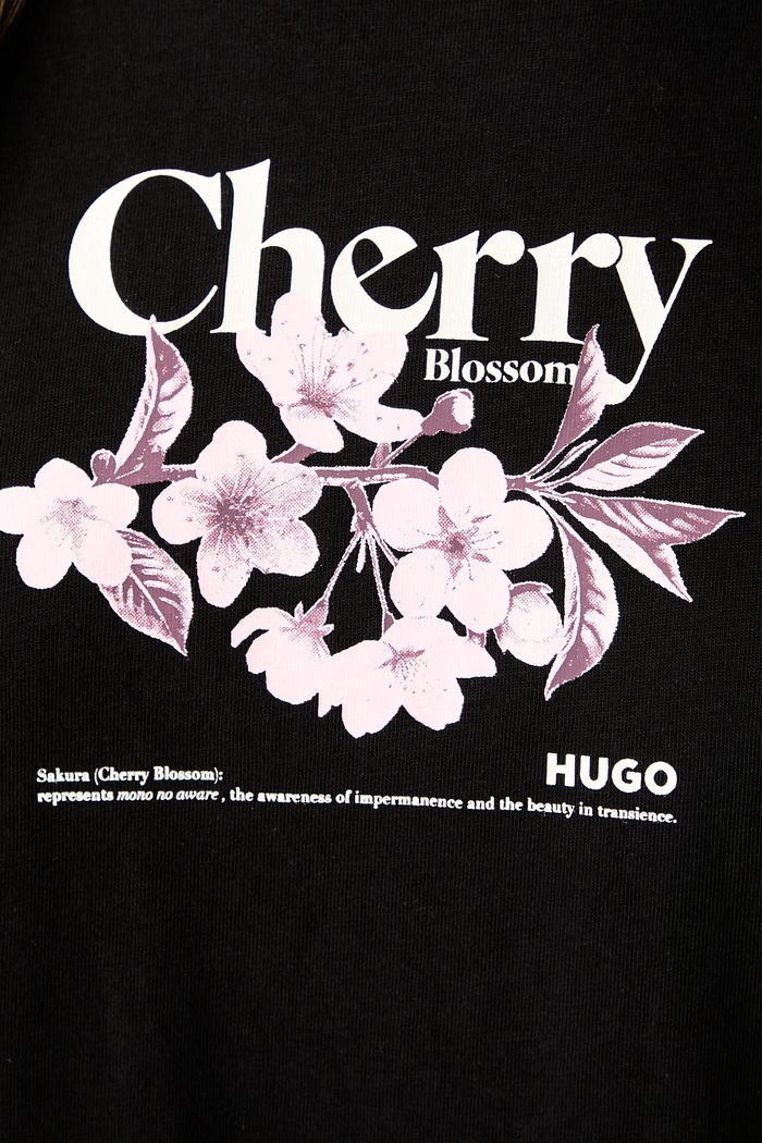 HUGO Blue тениска дамска от памук Oversized Tee_B_15 50566578 черен