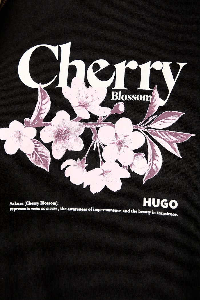 HUGO Blue тениска дамска от памук Oversized Tee_B_15 50566578 черен