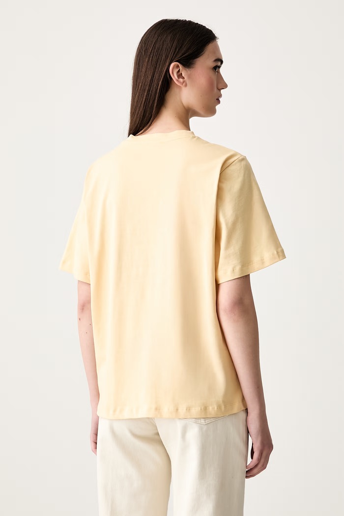 Odzież Stine Goya T-shirt damski bawełniany SG.PF26.T009.2243E żółty