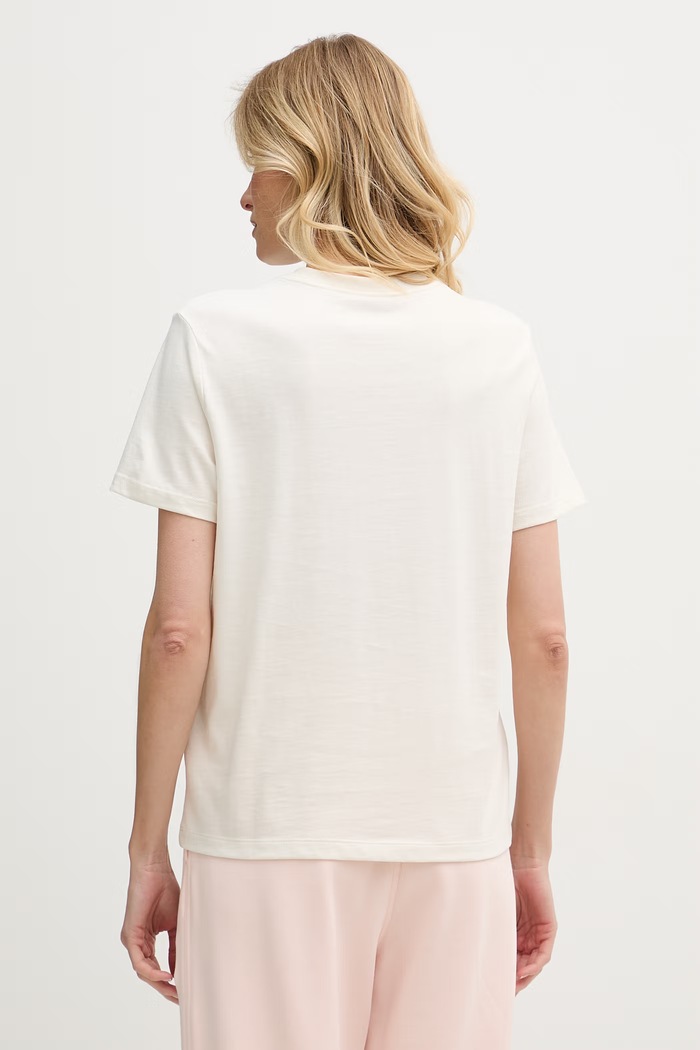 Odzież Calvin Klein Jeans T-shirt damski bawełniany LV047G829G beżowy