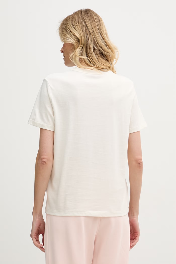 Odzież Calvin Klein Jeans T-shirt damski bawełniany LV047G829G beżowy