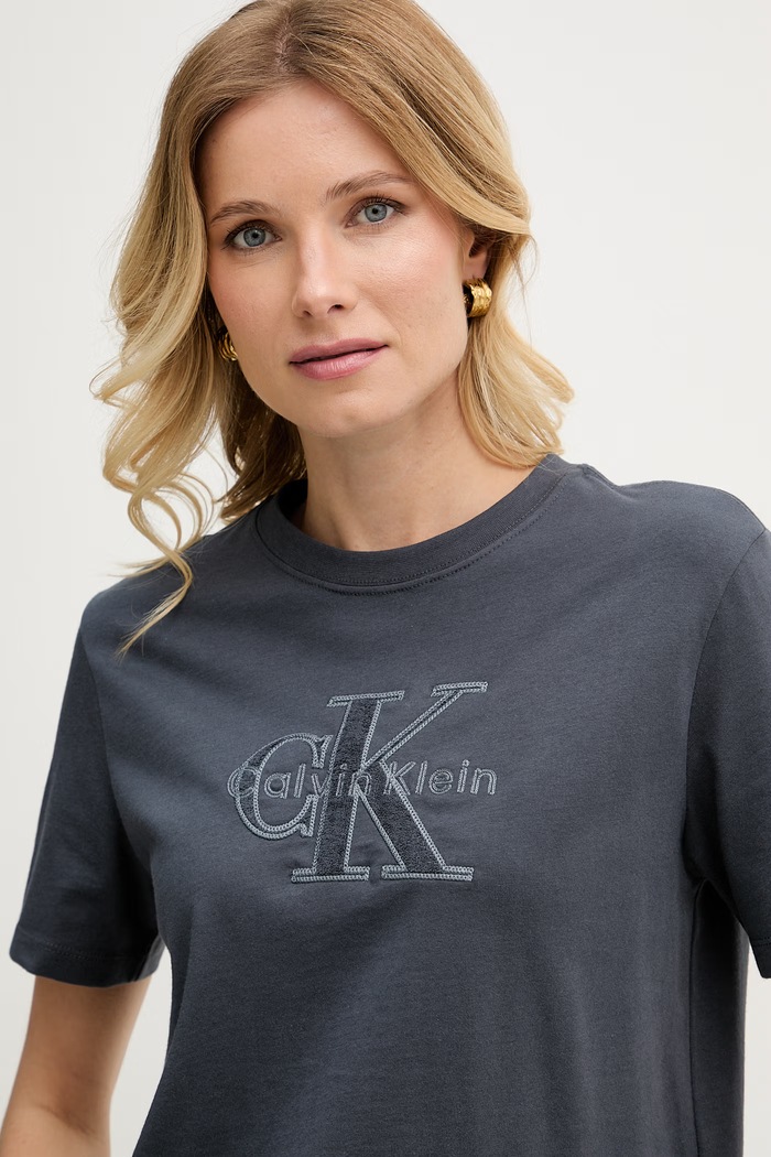 Calvin Klein Jeans tricou pentru femei, din bumbac gri LV047G829G