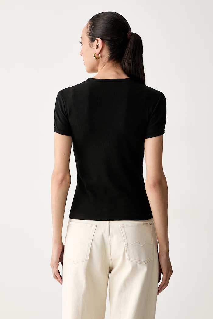 Odjeća Calvin Klein Jeans majica za žene od pamuka s elastanom LV047G816G crna
