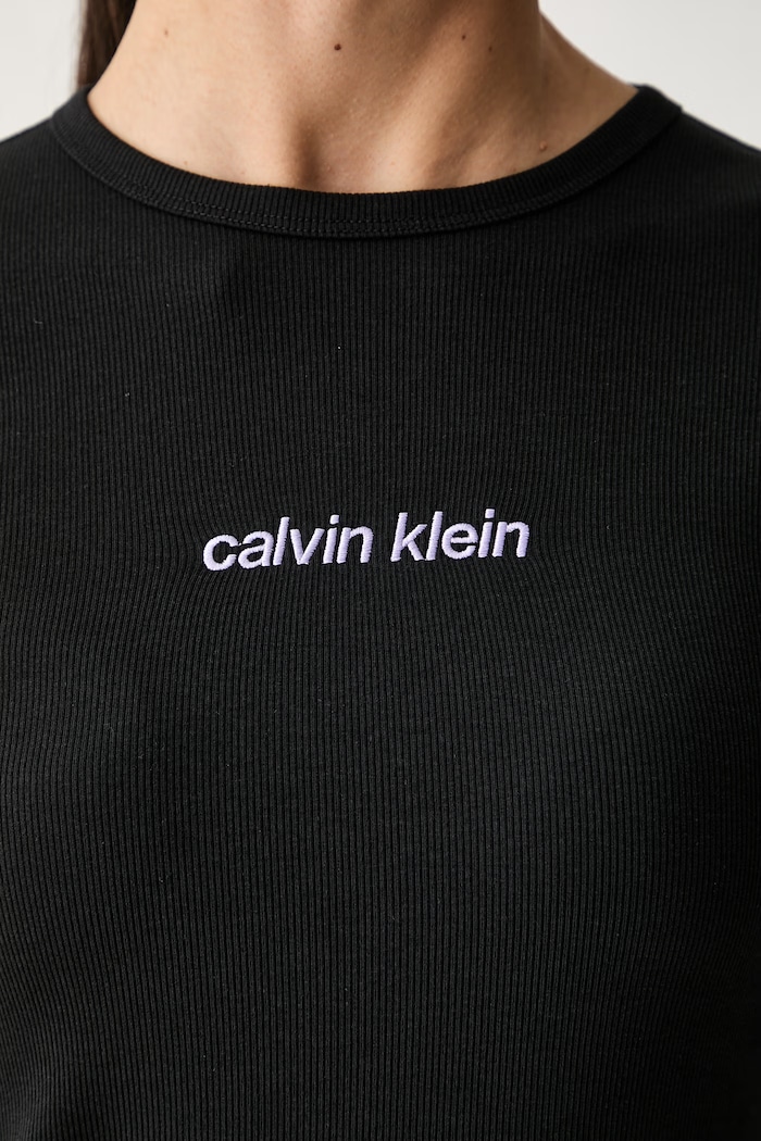 Calvin Klein Jeans majica za žene od pamuka s elastanom LV047G816G crna