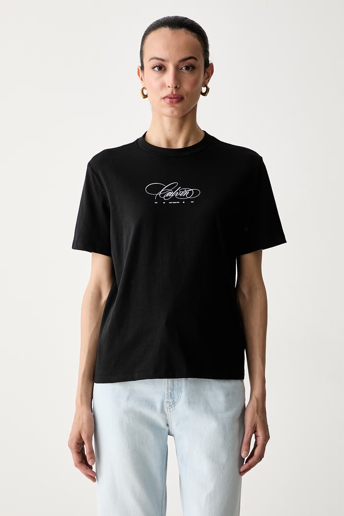Calvin Klein Jeans majica za žene od pamuka crna LV047G814G
