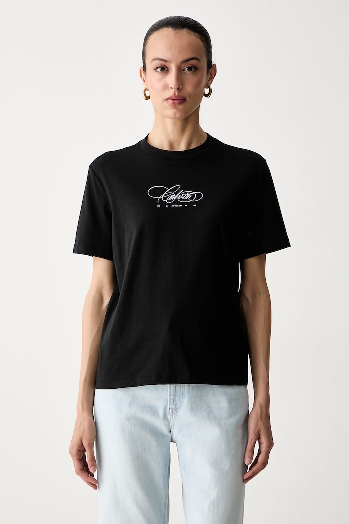 Calvin Klein Jeans majica za žene od pamuka crna LV047G814G