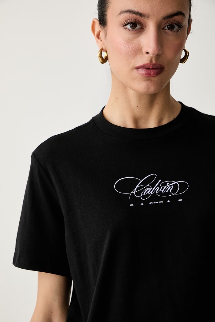 Calvin Klein Jeans majica za žene od pamuka crna LV047G814G