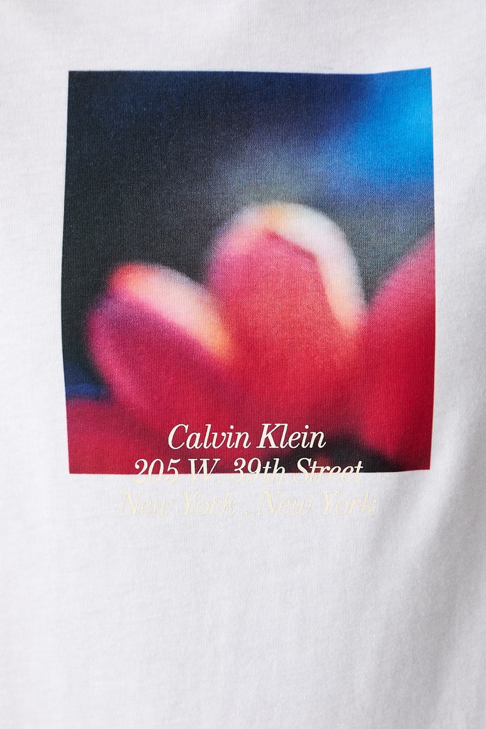 Calvin Klein Jeans kratka majica ženska bombažna LV047G813G bela