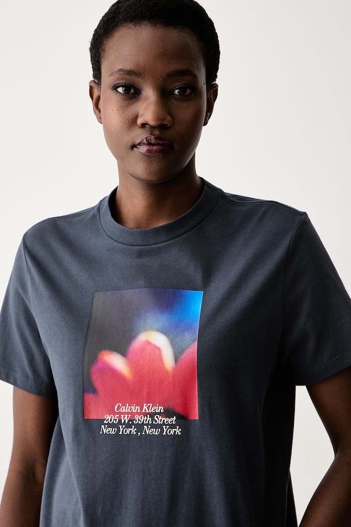 Calvin Klein Jeans T-shirt damski bawełniany niebieski LV047G813G