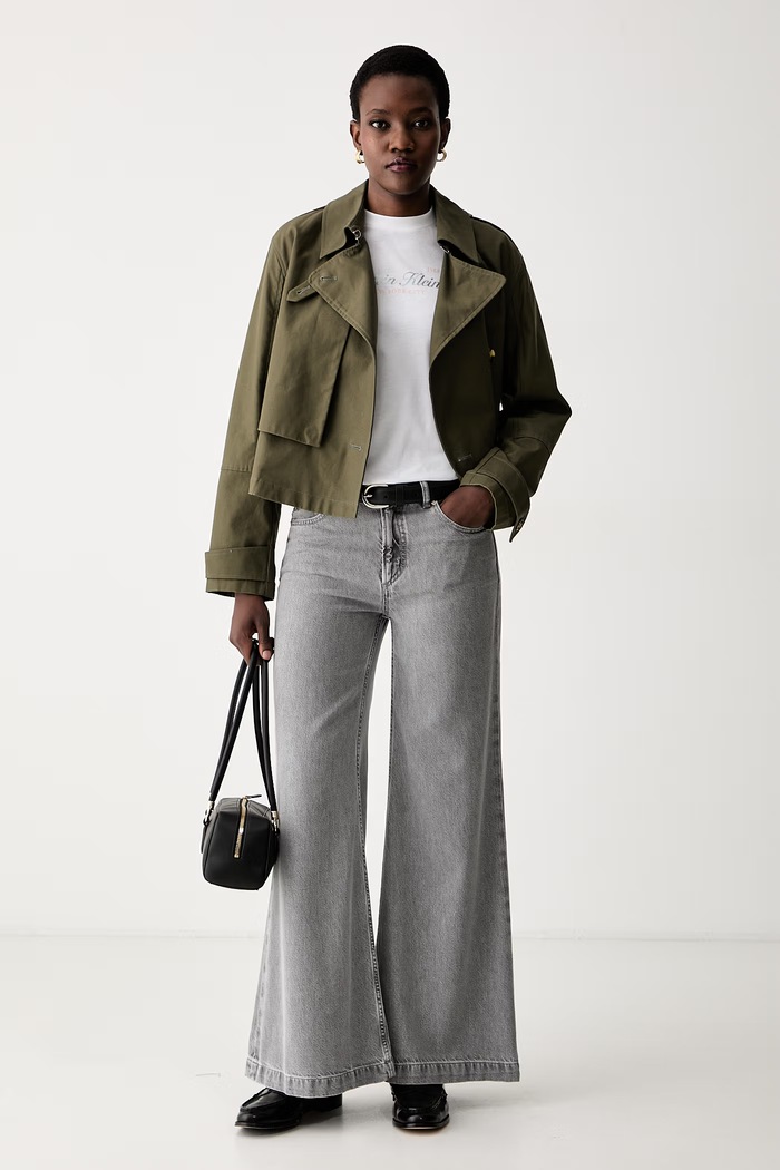 Calvin Klein Jeans kratka majica ženska bombažna LV047G804G bela AW26