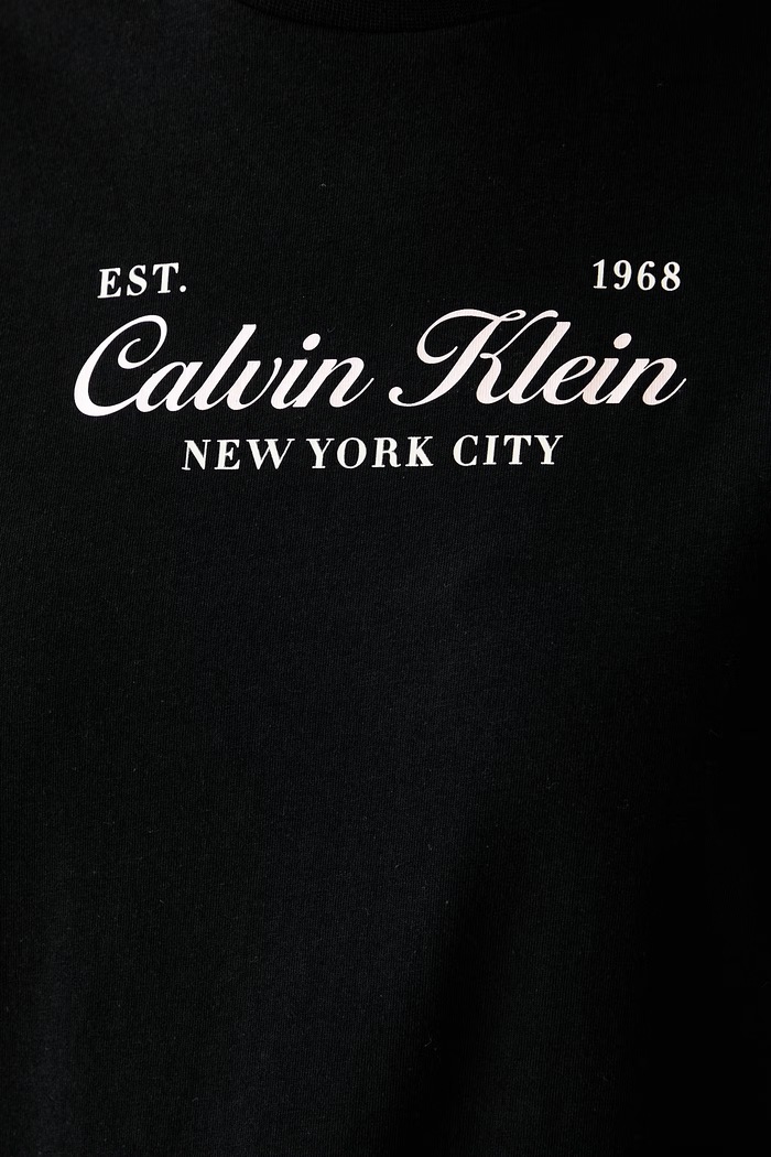 Calvin Klein Jeans kratka majica ženska bombažna LV047G804G črna