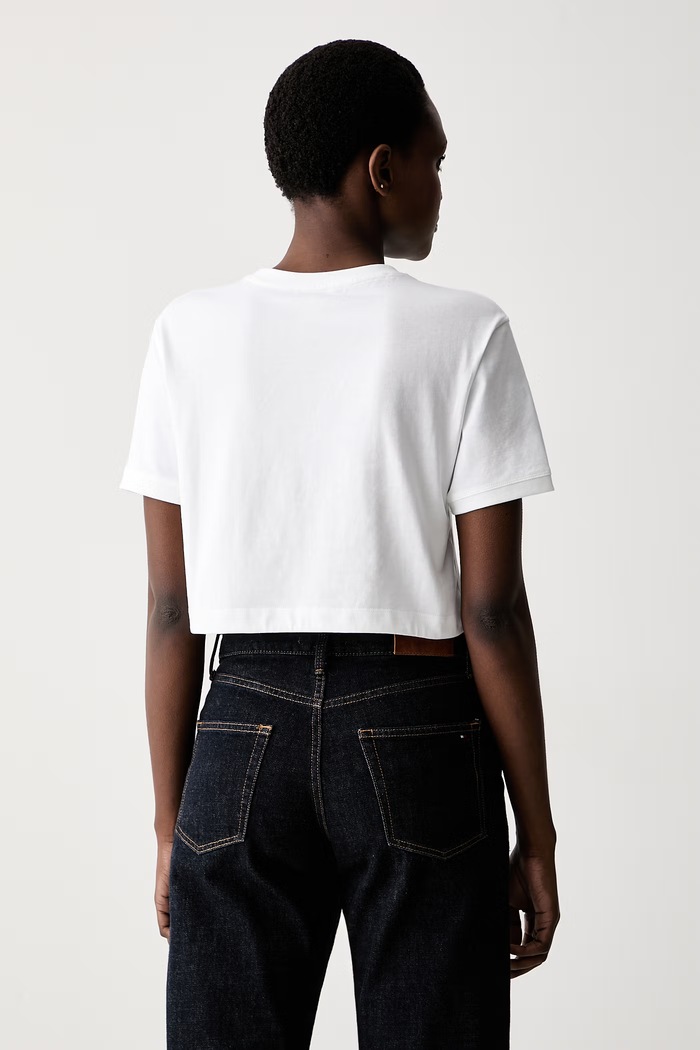 Oblačila Calvin Klein Jeans kratka majica ženska bombažna LV047G288G bela