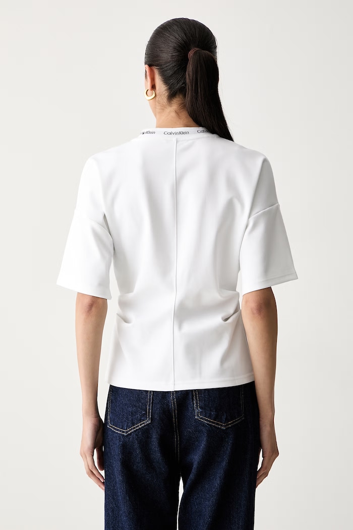 Ρούχα Calvin Klein Jeans t-shirt γυναικείο LV047G235G λευκό
