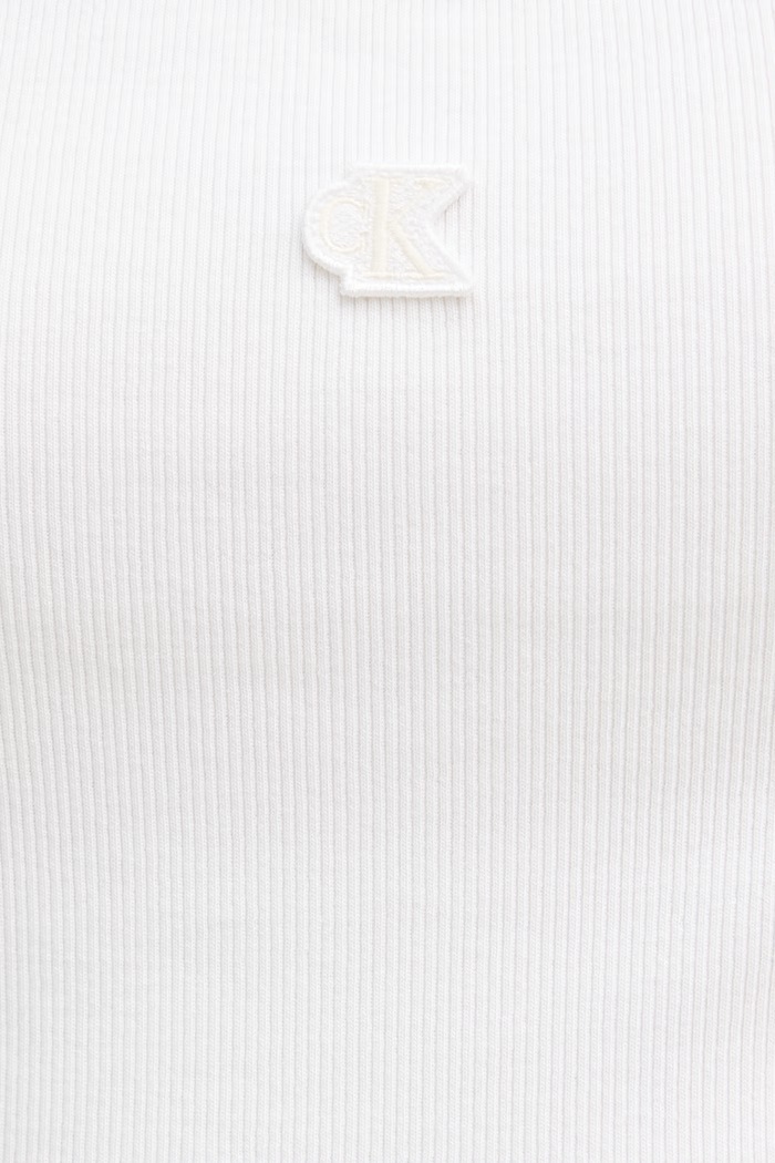 Calvin Klein Jeans top pentru femei, din bumbac cu elastan LV047G208G alb