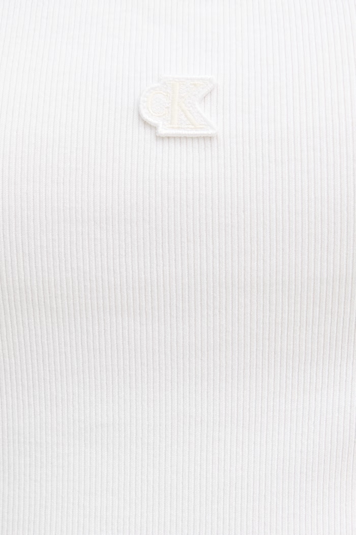 Calvin Klein Jeans top pentru femei, din bumbac cu elastan LV047G208G alb
