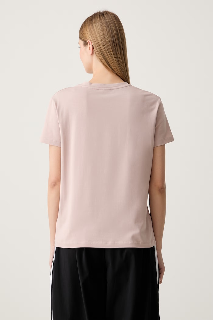 Odzież Guess T-shirt damski bawełniany SYRMA V6YI17.K4319 różowy