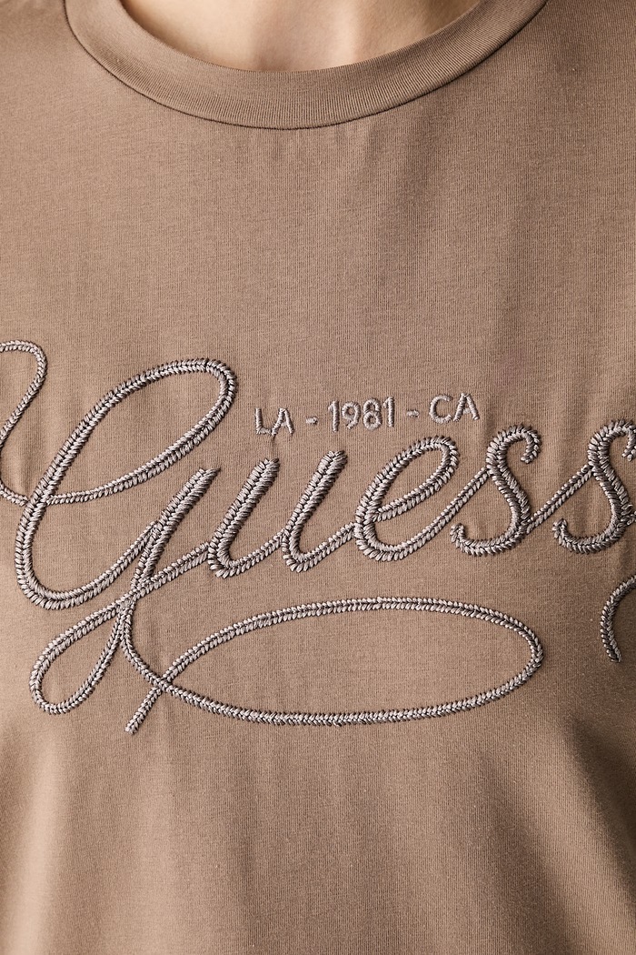 Guess tričko dámske bavlnené SYRMA V6YI17.K4319 béžová