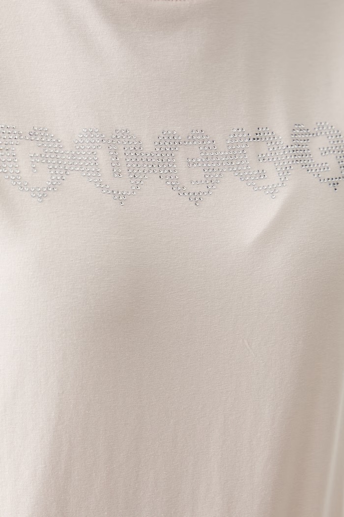 Guess T-shirt damski z bawełną LUNITA V6YI08.K4689 beżowy