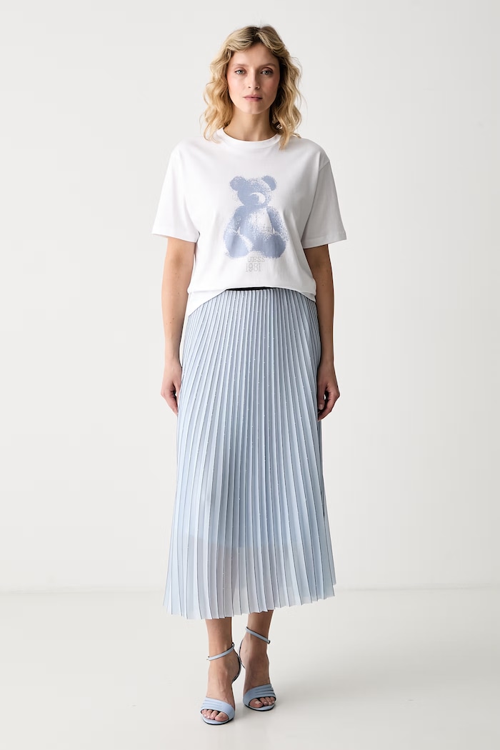 Guess t-shirt γυναικείο βαμβακερό BEAR V6YI06.K4273 λευκό AW26