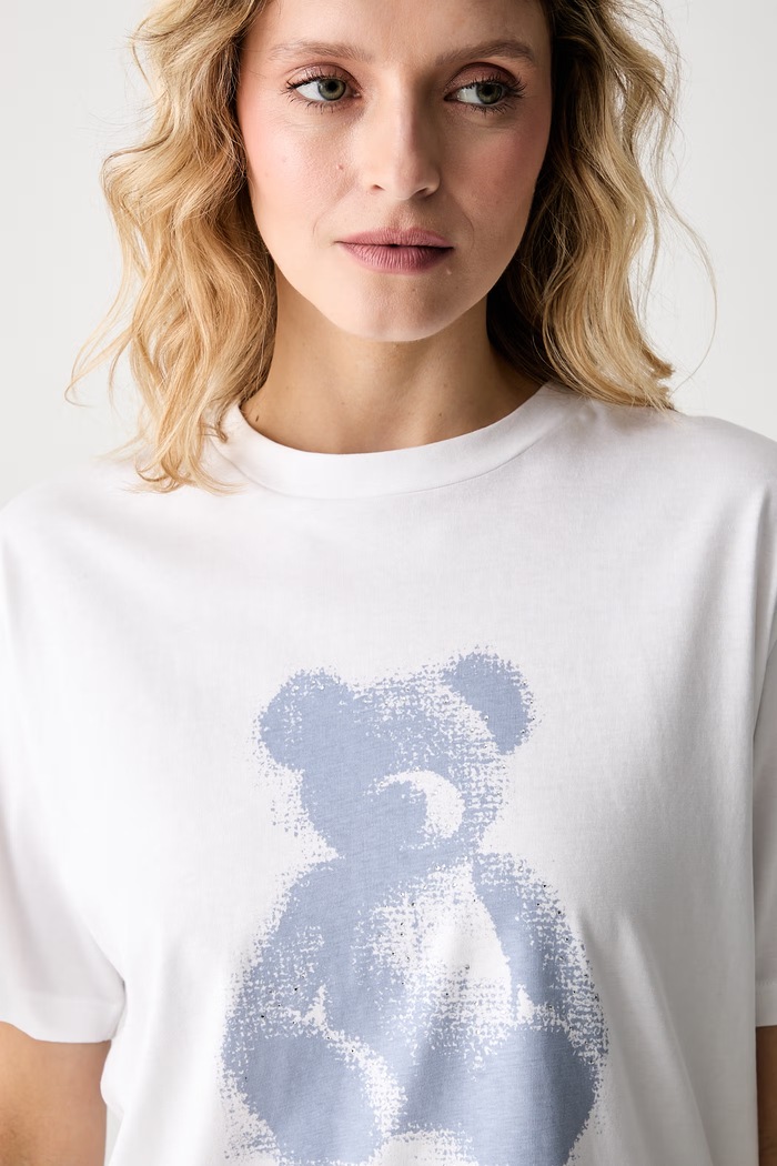 Guess футболка для женщин из хлопка BEAR V6YI06.K4273 белый AW26