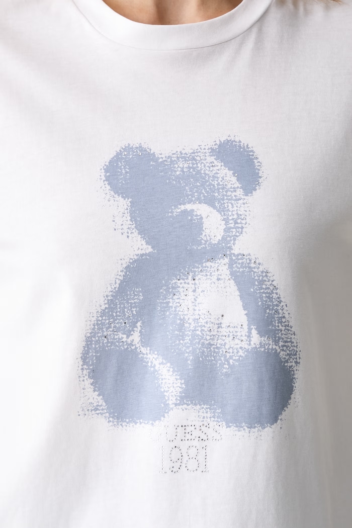 Одежда Guess футболка для женщин из хлопка BEAR V6YI06.K4273 белый