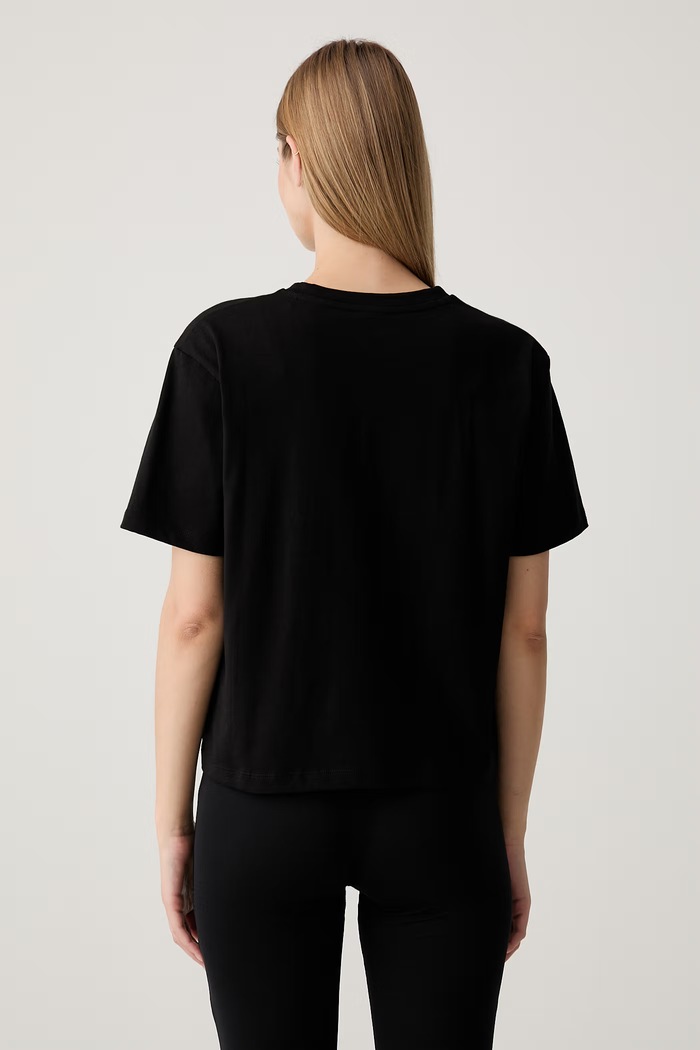 Ρούχα Guess t-shirt γυναικείο βαμβακερό BEAR V6YI06.K4273 μαύρο