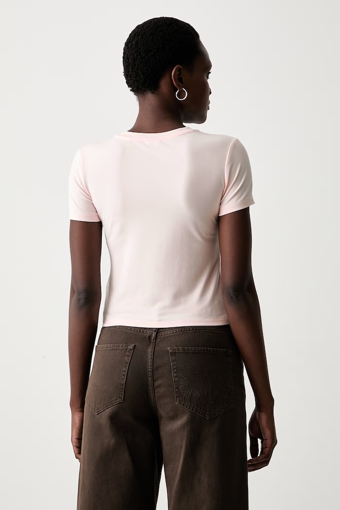Ruházat Guess női t-shirt viszkózzal CHARA V6YI02.K4259 rózsaszín