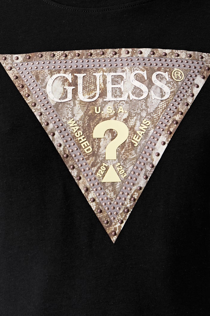 Guess тениска дамска от памук с еластан W6YI31.K4350 черен