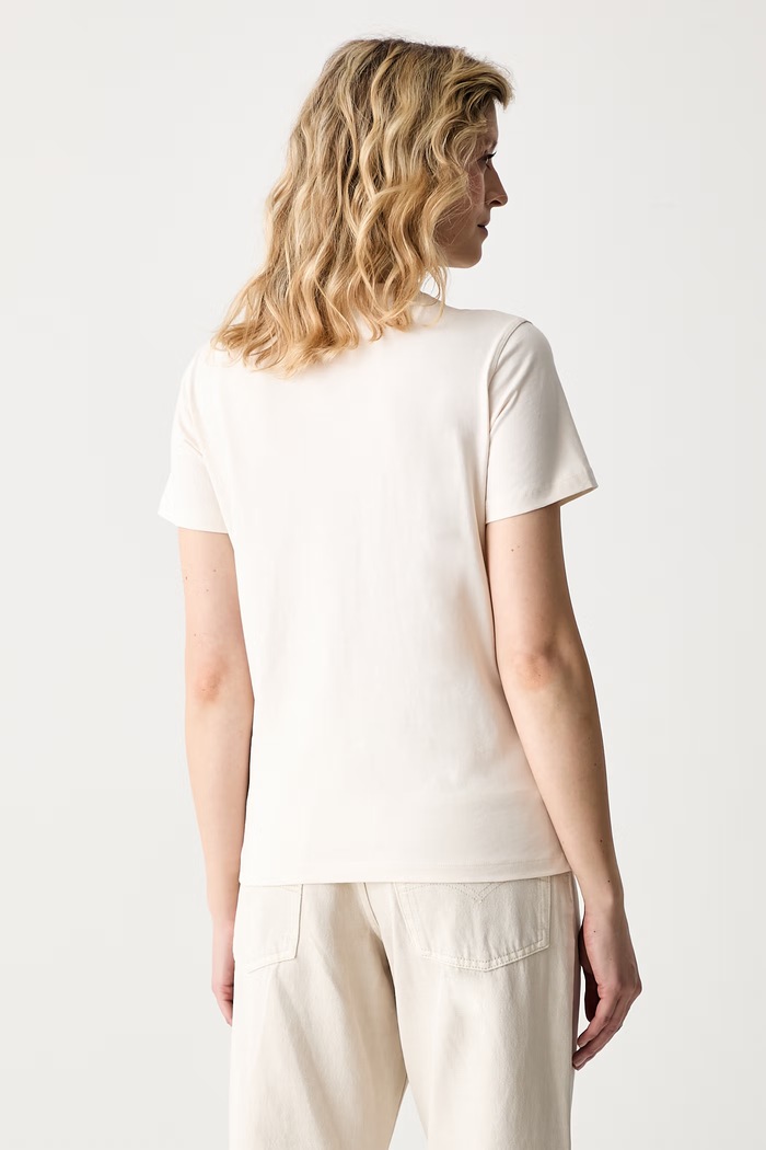 Ρούχα Guess T-shirt γυναικείο βαμβακερό W6YI30.K4349 μπεζ
