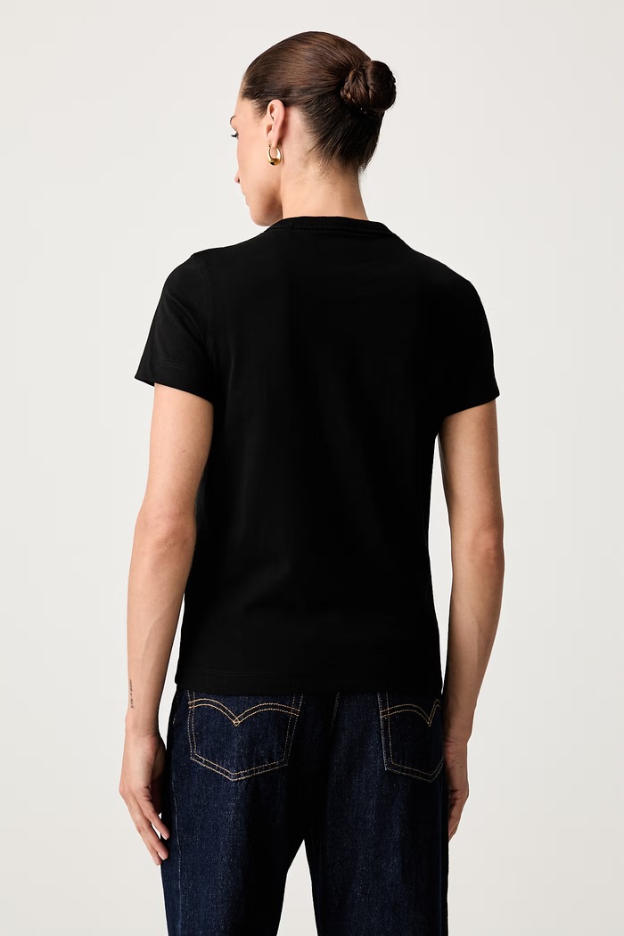 Odzież Guess T-shirt damski bawełniany W6YI29.K4348 czarny