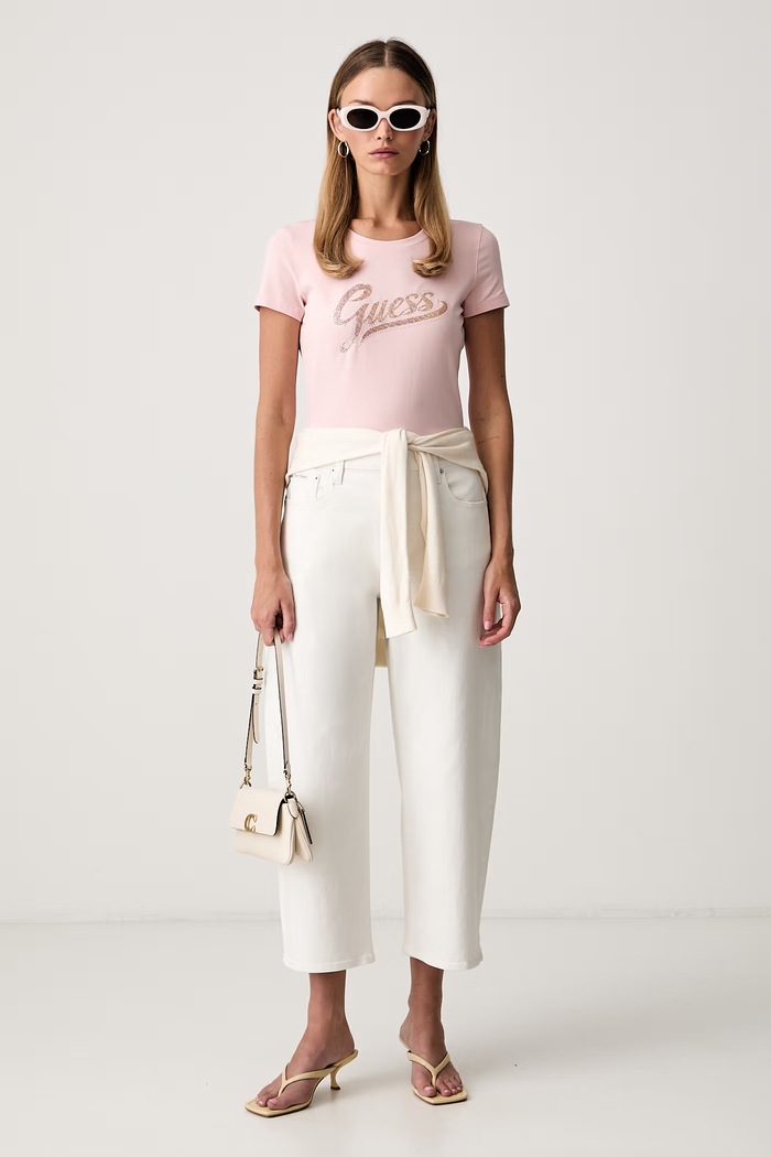 Guess tričko dámske s bavlnou W6YI21.K4337 ružová AW26