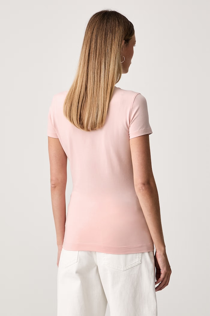 Odzież Guess T-shirt damski z bawełną W6YI21.K4337 różowy