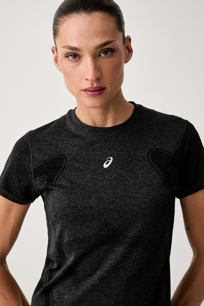 Asics T-shirt treningowy damski ROAD SEAMLESS SS TOP szary 2012D292.001