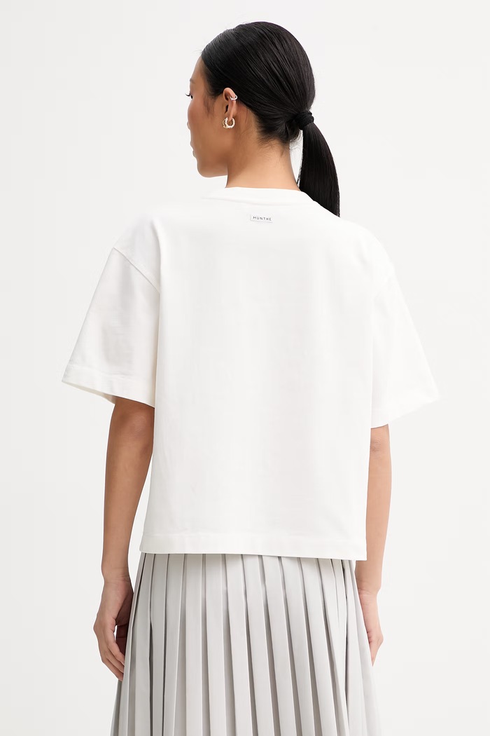 Îmbrăcăminte MUNTHE tricou pentru femei, din bumbac NELLAMY 262113526267 bej
