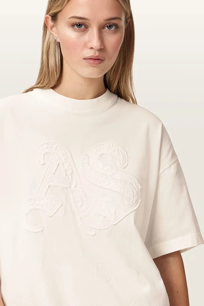 AllSaints tričko dámske bavlnené INSIGNIA biela W125JE