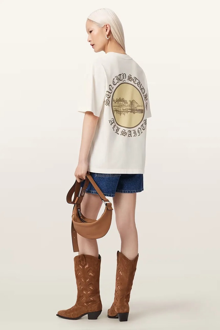 AllSaints tričko dámske bavlnené SUN W122JE