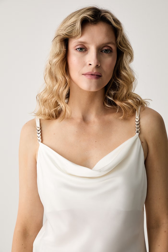 Marciano by Guess μπλούζα με τιράντες Γυναικεία ROMA μπεζ G6YH01.W3703