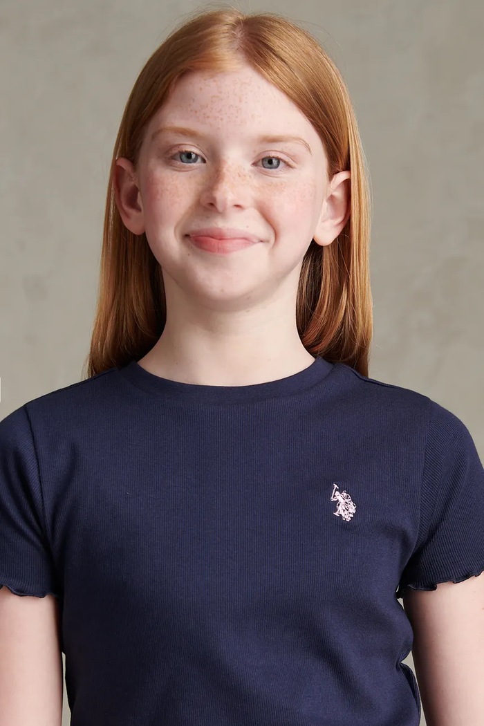 U.S. Polo Assn. T-shirt dziecięcy bawełniany z elastanem USG2119.L68