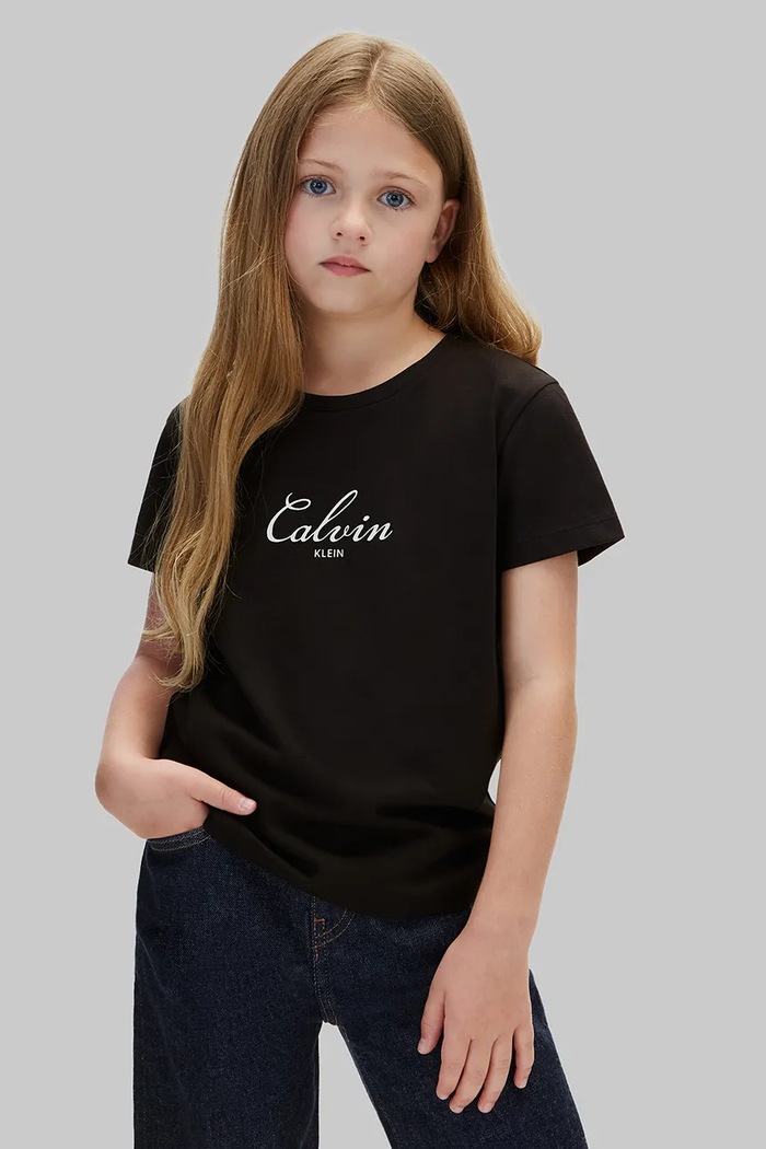 Calvin Klein Jeans T-shirt dziecięcy bawełniany czarny LVCKFJA19G.9BY2