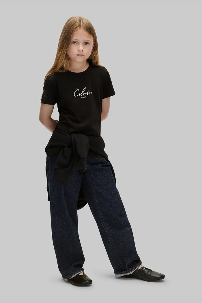 T-shirt dziecięcy bawełniany Calvin Klein Jeans czarny LVCKFJA19G.9BY2