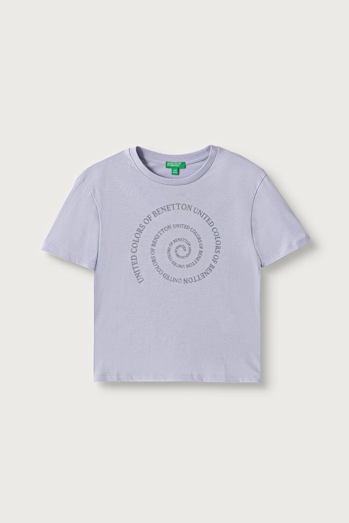 United Colors of Benetton Kratka majica otroška bombažna vijolična 3I1XC10U9.G.Seasonal