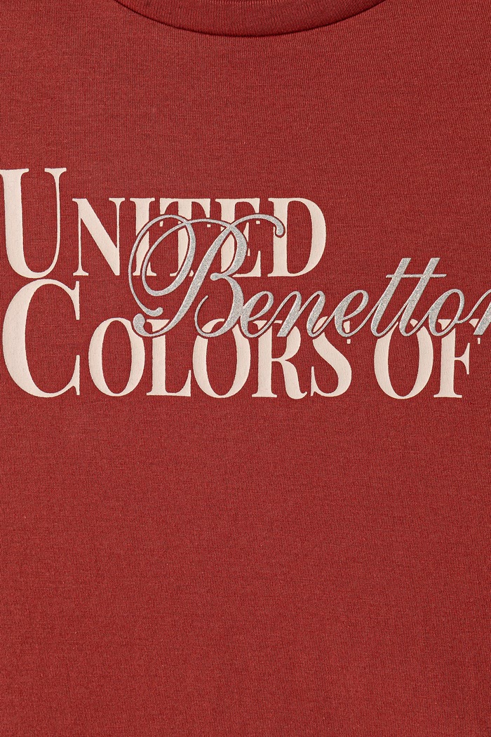 Deklice United Colors of Benetton Kratka majica otroška bombažna 3I1XC10U9.G.Seasonal rdeča