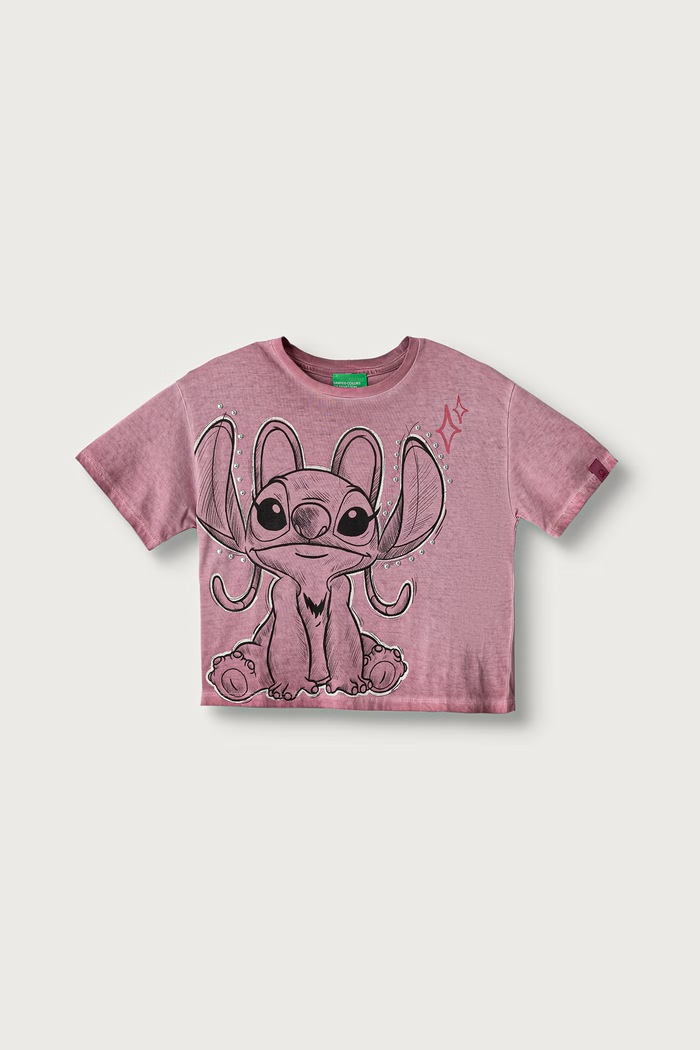 United Colors of Benetton T-shirt dziecięcy bawełniany różowy 3085C10CI.G.Seasonal