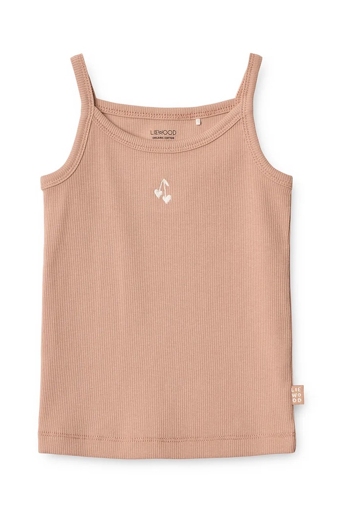 Dziewczynka Liewood Top lounge dziecięcy bawełniany Naomi Singlet 2-pack LW20787.9BY2 różowy