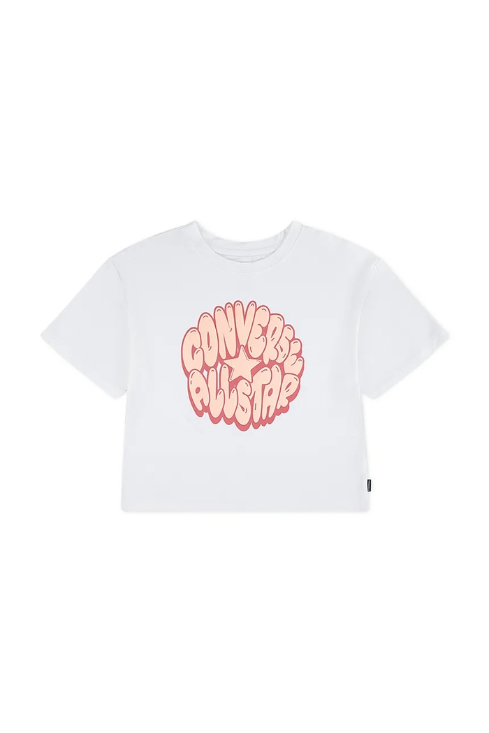 Converse T-shirt dziecięcy z bawełną biały 4CJ018