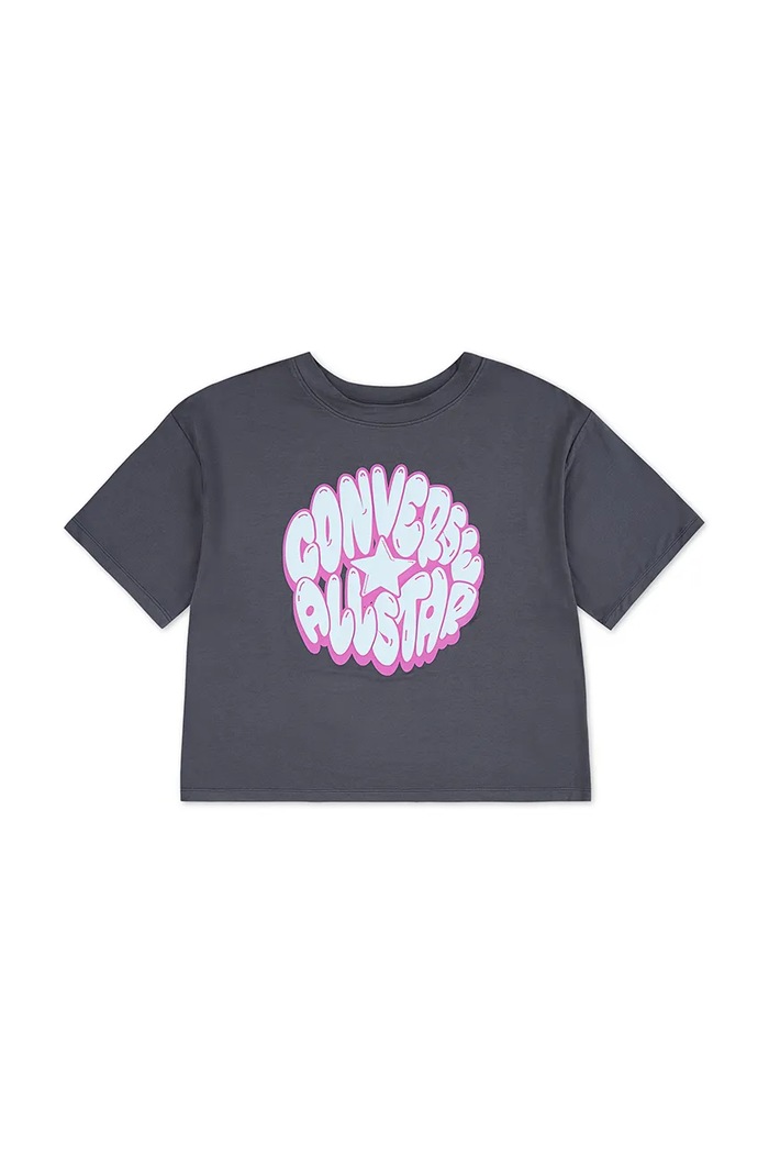 Converse T-shirt dziecięcy z bawełną 4CJ018 czarny AW26
