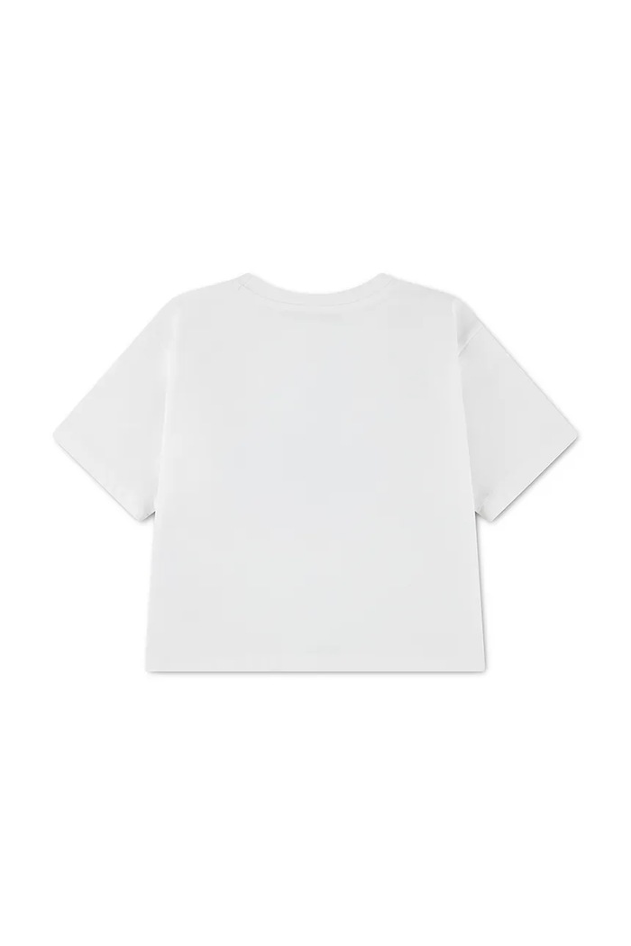 Dziewczynka Converse T-shirt dziecięcy z bawełną 4CG896.9BY2 biały