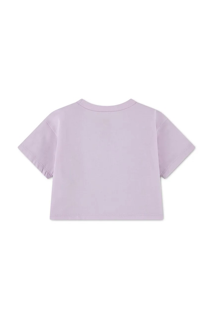 Converse T-shirt dziecięcy z bawełną 4CG896.9BY2 fioletowy AW26