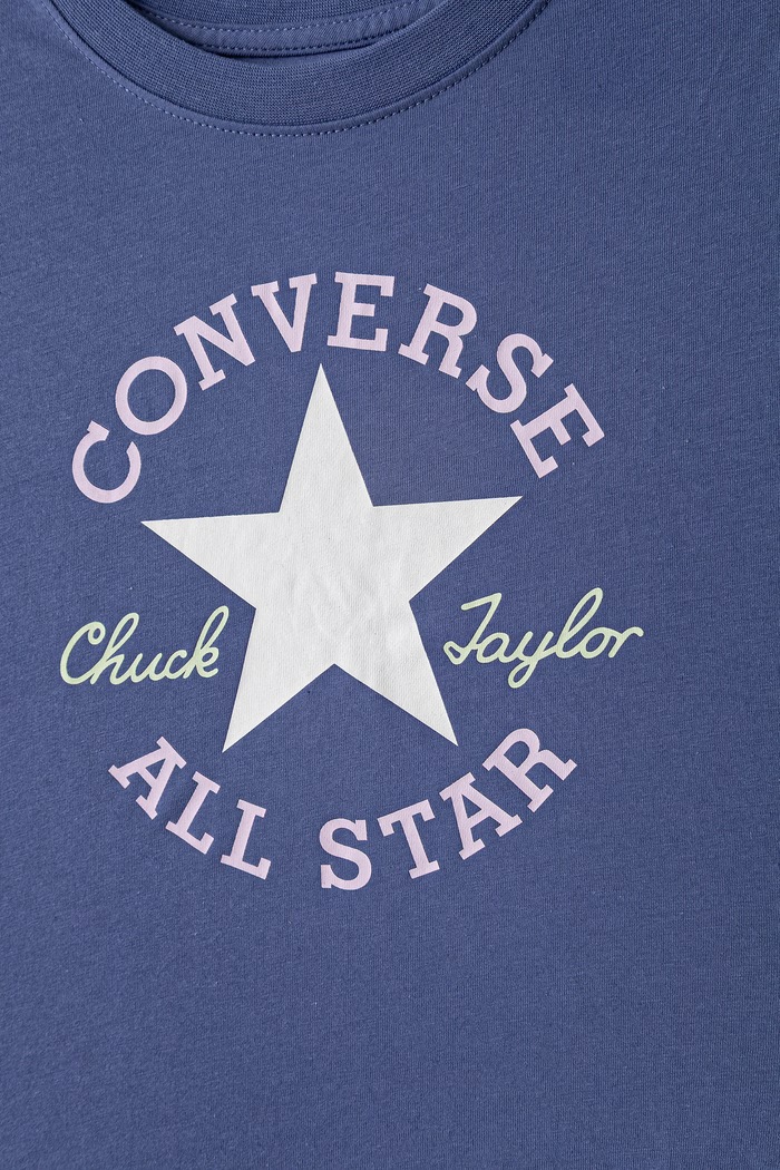 Dziewczynka Converse T-shirt dziecięcy z bawełną 4CG896.9BY2 niebieski