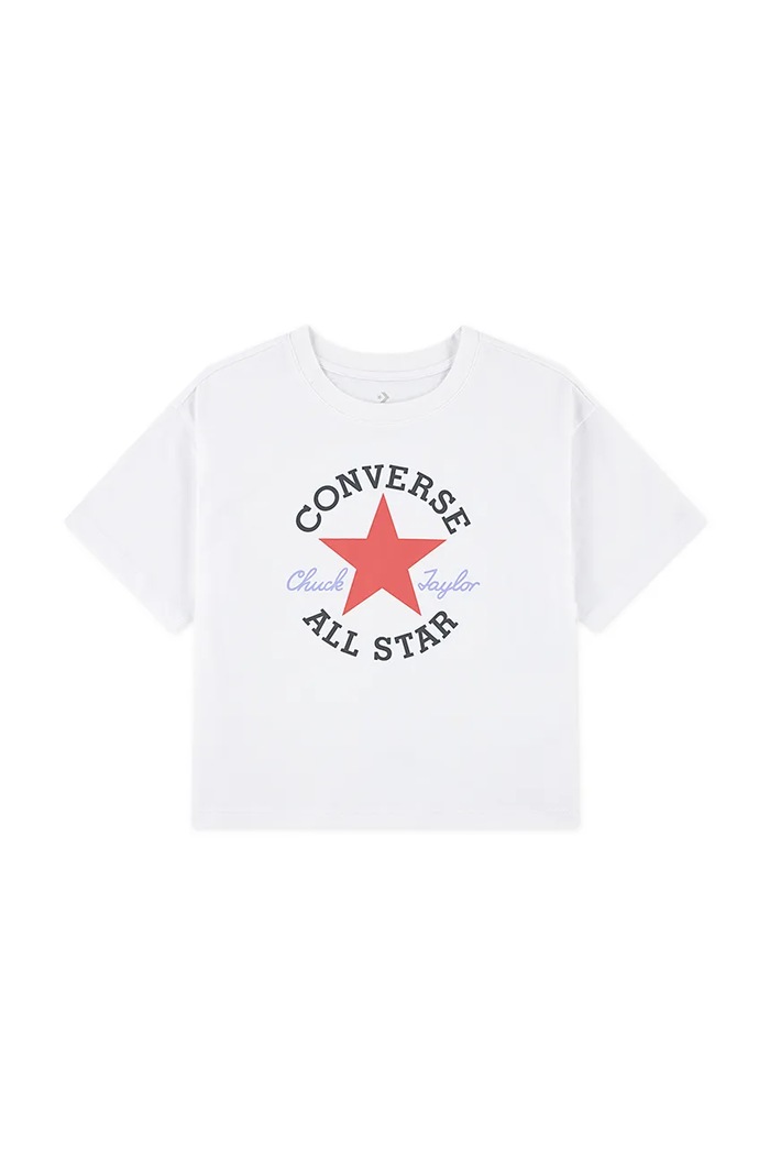 Converse Тениска за деца с памук бял 3CG896
